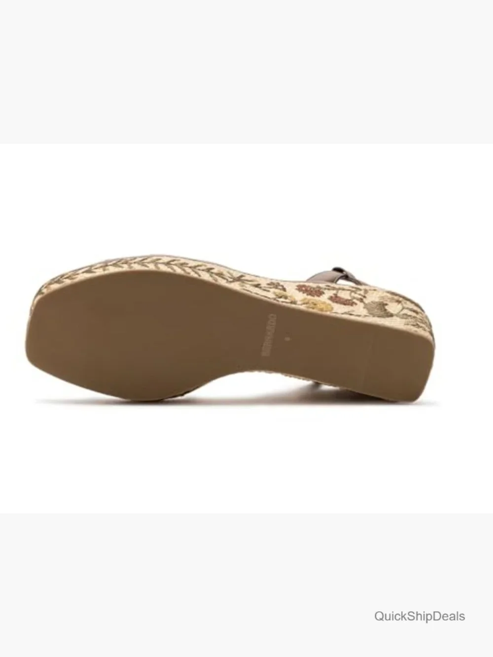 Hand-Embroidered Raffia Wedge Sandals with Leather Straps